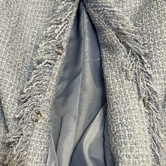 NWT Sag Harbor Women's Blazer 18 Fringe Tweed Jacket Purple Workwear - Picture 4 of 11